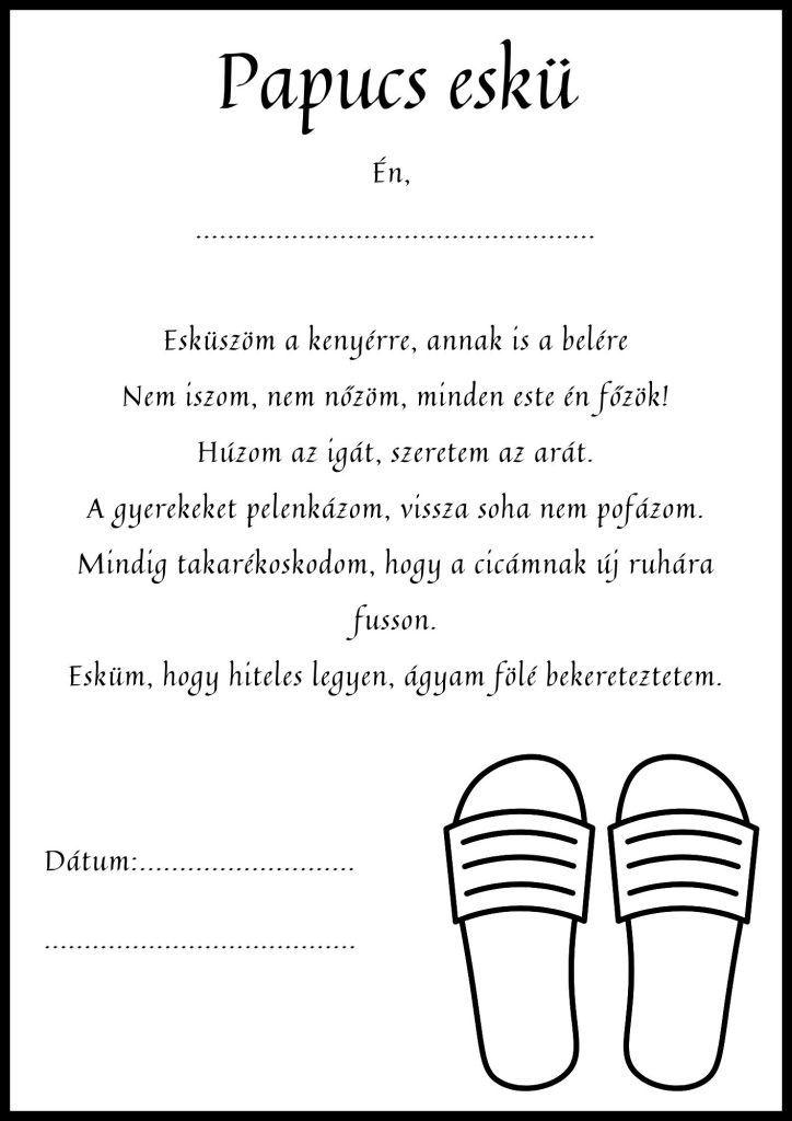 Papucs esku pdf